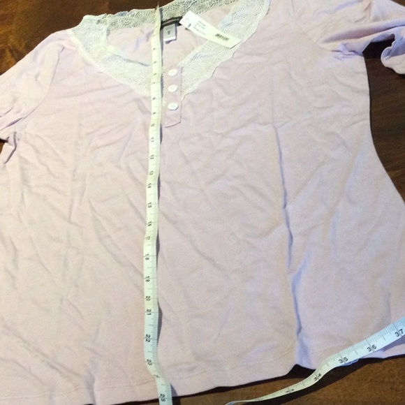 NWT $98 COSABELLA MEDIUM PETAL IVORY PERUGIA LONG SLEEVE PJ TOP - Picture 7 of 10